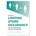 Deluxe Store Occupancy Poster, 11 x 17, Teal, 6/Pack (SOPOST1117)