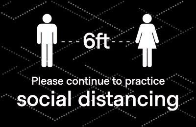 Deluxe Social Distancing  Poster, 18 x 24, Black, 6/Pack (SDPOST1824)