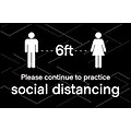 Deluxe Social Distancing  Poster, 18 x 24, Black, 6/Pack (SDPOST1824)