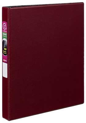 Avery Durable 1 3-Ring Non-View Binder, Burgundy (27252)