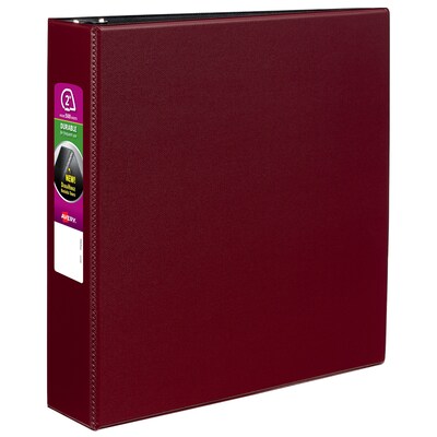 Avery 2 3-Ring Non-View Binders, D-Ring, Burgundy (27552)