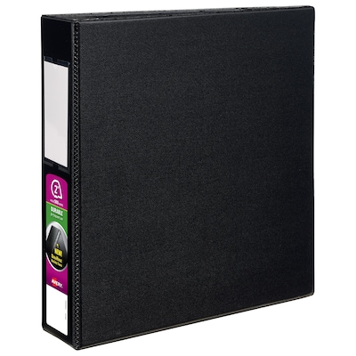 Avery 2 3-Ring Non-View Binders, Slant Ring, Black (27556)