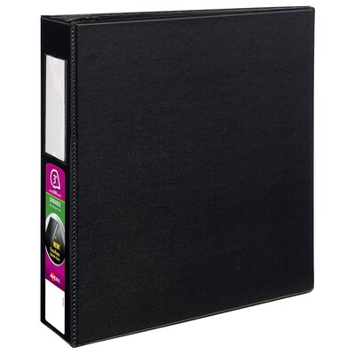 Avery 3 3-Ring Non-View Binders, Slant Ring, Black (27654)