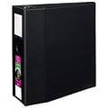 Avery Durable 5 3-Ring Non-View Binder with DuraHinge, Black (08901)