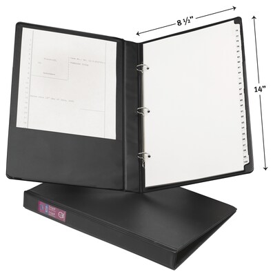 Avery 1 3-Ring Legal Binders, Black (06400)
