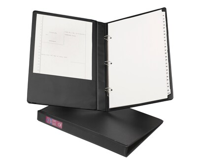 Avery Durable 1" 3-Ring Legal Binders for 8 1/2" x 14" papers, Round Ring, Black (06400)