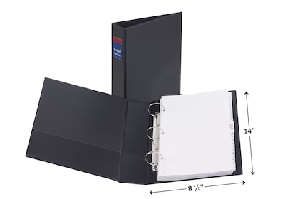 Avery 2 3-Ring Legal Binders, Black (AVE06401)