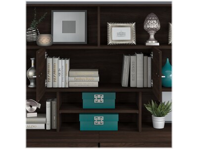 Bush Business Furniture Office 500 72"W Desktop Hutch, Black Walnut (OFH172BWK)