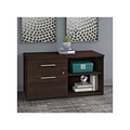 Bush Business Furniture Office 500 23.2 Storage Cabinet with 2 Shelves, Black Walnut (OFS145BW)