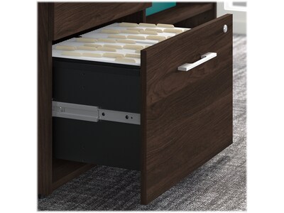 Bush Business Furniture Office 500 23.2" Storage Cabinet with 2 Shelves, Black Walnut (OFS145BW)