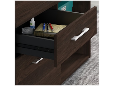 Bush Business Furniture Office 500 23.2" Storage Cabinet with 2 Shelves, Black Walnut (OFS145BW)