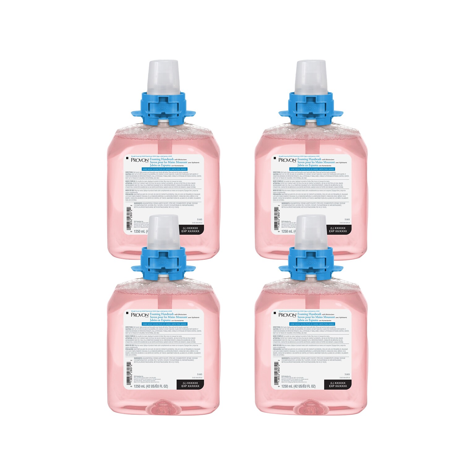 PROVON Foaming Hand Soap Refill for FMX12 Dispenser, Cranberry Scent, 1250 ml., 4/Carton (5185-04)