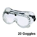 Safety Goggles, Clear Lens, 20/Box (SG204)