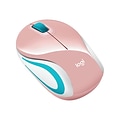 Logitech M187 Ambidextrous Wireless Optical USB Mouse, Multicolored (910-005364)