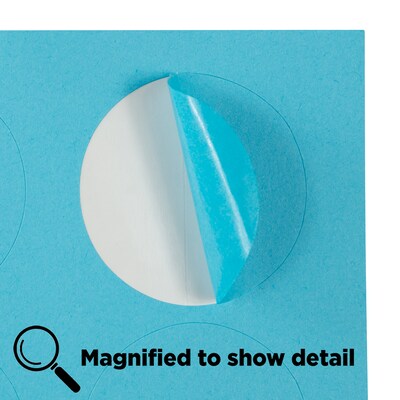 JAM Paper Round Label Sticker Seals, 1 2/3" Diameter, Blue, 24 Labels/Sheet, 5 Sheets/Pack (147627037)