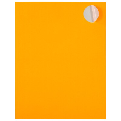 JAM Paper Round Label Sticker Seals, 1 2/3" Diameter, Neon Orange, 24 Labels/Sheet, 5 Sheets/Pack (354329580)