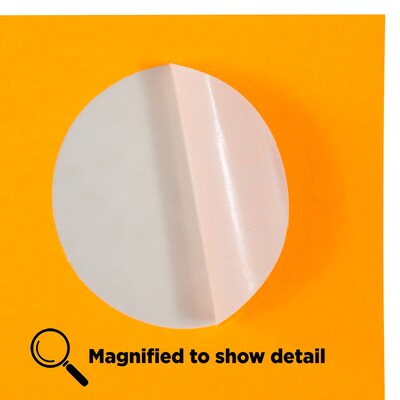 JAM Paper Round Label Sticker Seals, 1 2/3" Diameter, Neon Orange, 24 Labels/Sheet, 5 Sheets/Pack (354329580)