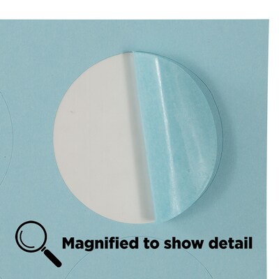 JAM Paper Round Label Sticker Seals, 1 2/3", Baby Blue, 24 Labels/Sheet, 5 Sheets/Pack (40528290)