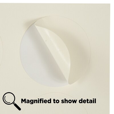 JAM Paper Round Label Sticker Seals, 1 2/3" Diameter, Ivory, 24 Labels/Sheet, 5 Sheets/Pack (147627045)