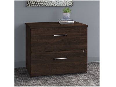 Bush Business Furniture Office 500 2-Drawer Lateral File Cabinet, Letter/Legal, Black Walnut, 35.67" (OFF136BWSU)