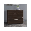 Bush Business Furniture Office 500 2-Drawer Lateral File Cabinet, Letter/Legal, Black Walnut, 35.67