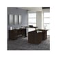 Bush Business Furniture Office 500 27"-47" Adjustable U-Shaped Executive Desk with Drawers, Black Walnut (OF5005BWSU)