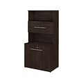 Bush Business Furniture Office 500 70.09 Storage Cabinet with 4 Shelves, Black Walnut (OF5008BWSU)