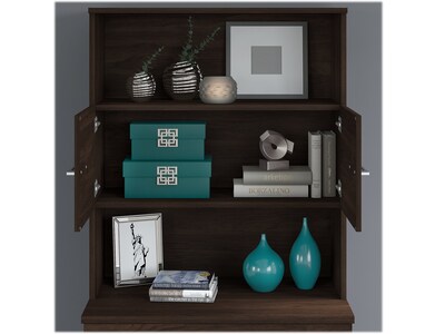 Bush Business Furniture Office 500 70" Storage Cabinet with 4 Shelves, Black Walnut (OF5008BWSU)
