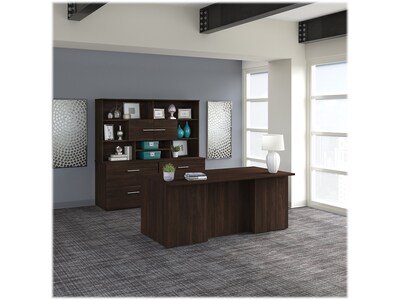 Bush Business Furniture Office 500 72W Executive Desk with Drawers, Lateral File Cabinets and Hutch