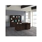 Bush Business Furniture Office 500 72"W Executive Desk with Drawers, Lateral File Cabinets and Hutch, Black Walnut (OF5001BWSU)