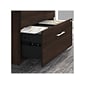 Bush Business Furniture Office 500 72"W Executive Desk with Drawers, Lateral File Cabinets and Hutch, Black Walnut (OF5001BWSU)