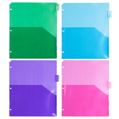 JAM Paper Index Dividers with Double Pockets, 8-Tab, Multicolor (375036726)