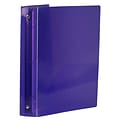 JAM Paper Heavy Duty 1 1/2 3-Ring Flexible Poly Binders, Purple Glass Twill (275112245)