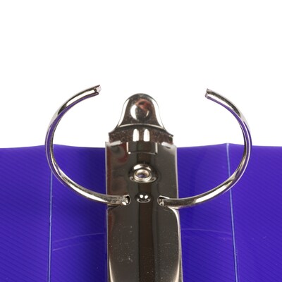 JAM Paper Heavy Duty 2" 3-Ring Flexible Poly Binders, Purple Glass Twill (64244)