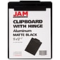 JAM Paper Premium Aluminum Clipboard, Letter Size, Black (340933560Z)