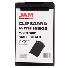 JAM Paper Premium Aluminum Clipboard, Legal Size, Black (340933569Z)