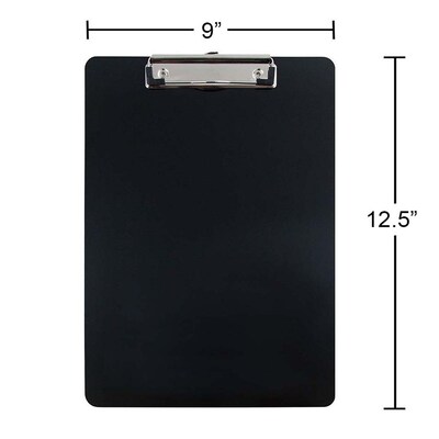 JAM Paper Aluminum Clipboard, Letter Size, Black (331ALCBLZ)