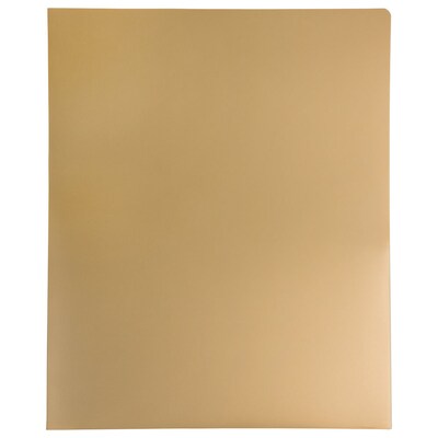 JAM Paper Heavy Duty 2-Pocket Folders, Gold, 6/Pack (383HHGOA)