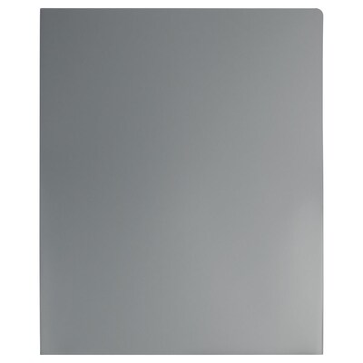 JAM Paper 2-Pocket Heavy Duty Plastic Folders, Silver, 108/Pack (383Hsib)