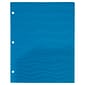 JAM Paper Heavy Duty 3-Hole Punched 2-Pocket Plastic Folders, Multicolored, Assorted Wave Colors, 6/Pack (383HPWAVEAST)