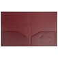 JAM Paper Heavy Duty 2-Pocket Plastic Folders, Burgundy, 6/Pack (383HBGA)