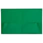 JAM Paper 2-Pocket Plastic Folders, Green, 6/Pack (382EGRD)