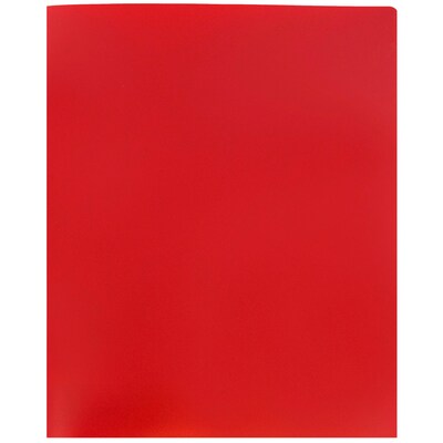 JAM Paper Heavy Duty 2-Pocket Folders, Red, 6/Pack (383HREDZ)