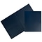 JAM Paper 2-Pocket Heavy Duty Plastic Folders, Navy Blue, 108/Pack (383Hnab)