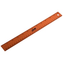 JAM Paper Stainless Steel 12 Ruler, Orange (347M12OR)