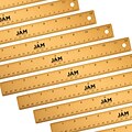 JAM Paper Stainless Steel 12 Ruler, Gold, 12/Pack (347M12GOB)