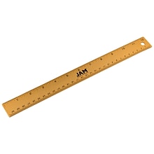 JAM Paper Stainless Steel 12 Ruler, Gold (347M12GO)