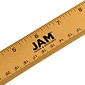 JAM Paper Stainless Steel 12" Ruler, Gold (347M12GO)