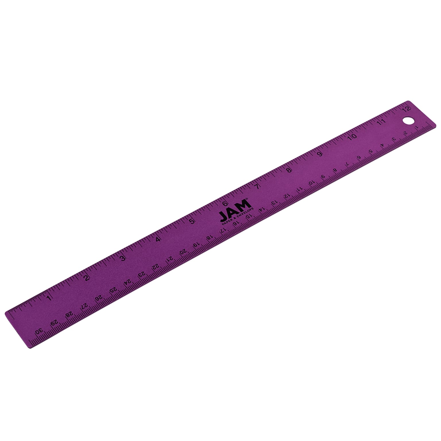 JAM Paper Stainless Steel 12 Ruler, Purple (347M12PU)