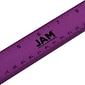 JAM Paper Stainless Steel 12" Ruler, Purple (347M12PU)